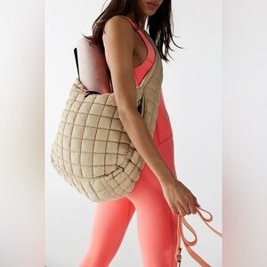 Free People FP Movement Quilted Carryall Hobo Bag NWOT